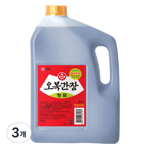 [오복] 오복간장 청표, 3L, 3개