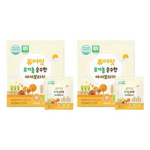 퓨어잇 유기농 순수한 아이보리차, 단품, 54g, 2개