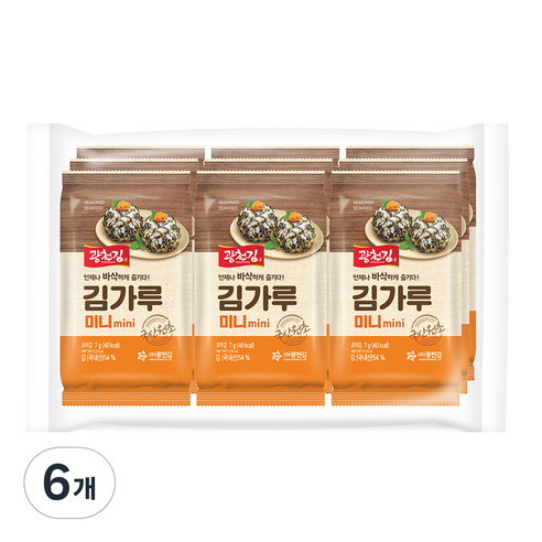 광천김 바삭바삭 미니 김가루 9p, 63g, 6개
