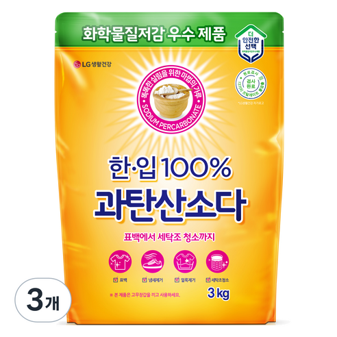 한입 100% 과탄산소다, 3kg, 3개