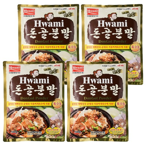 화미 돈골분말, 500g, 4개