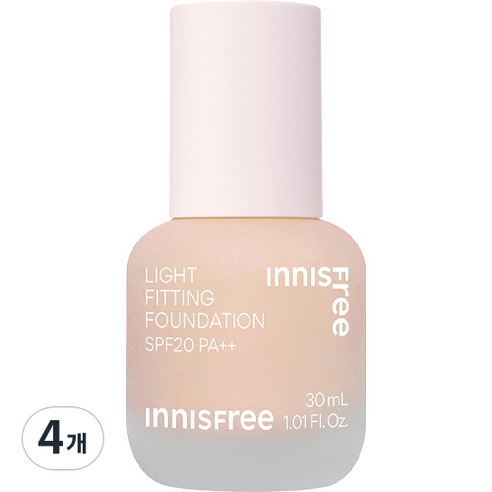 이니스프리 라이트 피팅 파운데이션 30ml, 4개, 21N 바닐라