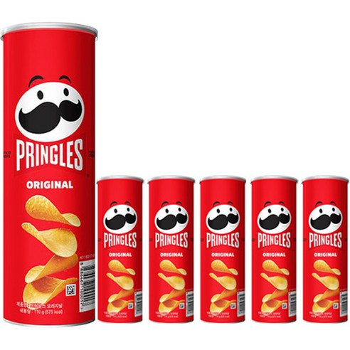 프링글스 오리지날 감자스낵, 110g, 6개