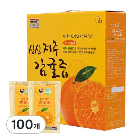 싱싱 제주 감귤즙, 100ml, 100개