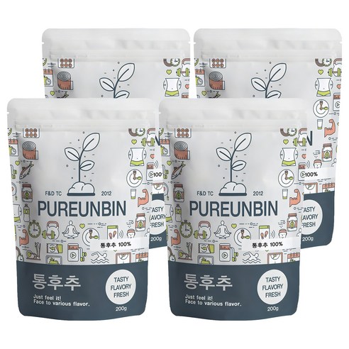 푸른빈 통흑후추, 200g, 4개