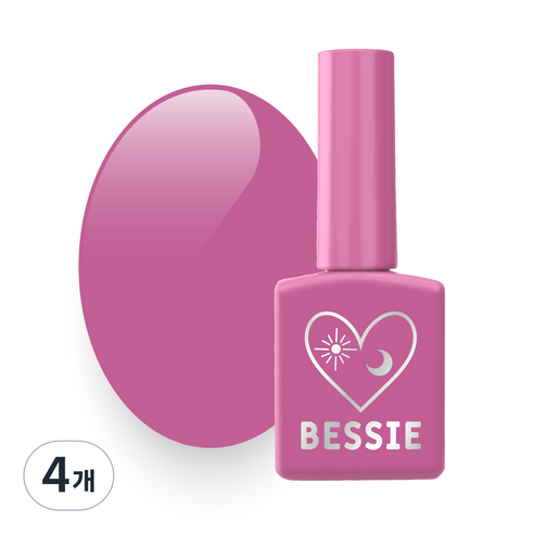 BESSIE 헬로키치 컬러 젤네일 11ml, P17 KITCH X PINK, 4개