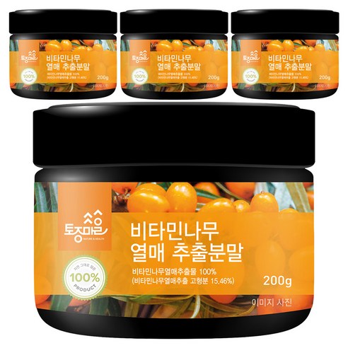 토종마을 비타민 나무 열매 추출 분말, 4개, 200g