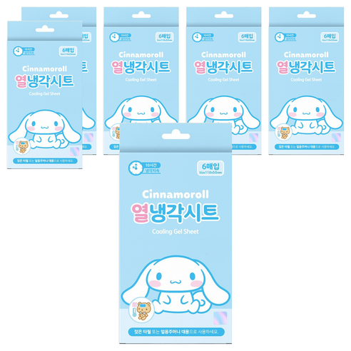 아텍스 시나모롤 열냉각 해열시트, 6개, 6개입