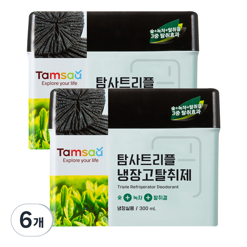 탐사 트리플 냉장고 탈취제 대용량, 300g, 6개