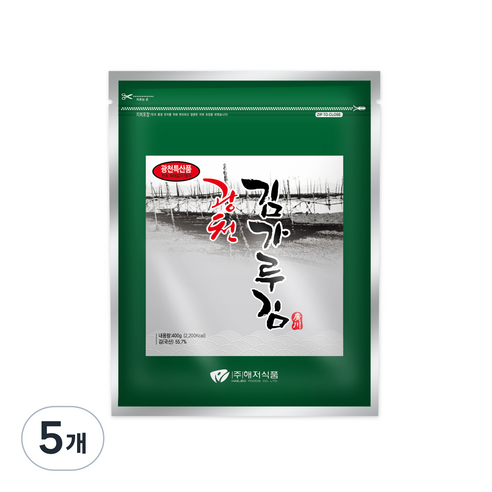 광천해저김 김가루김, 400g, 5개