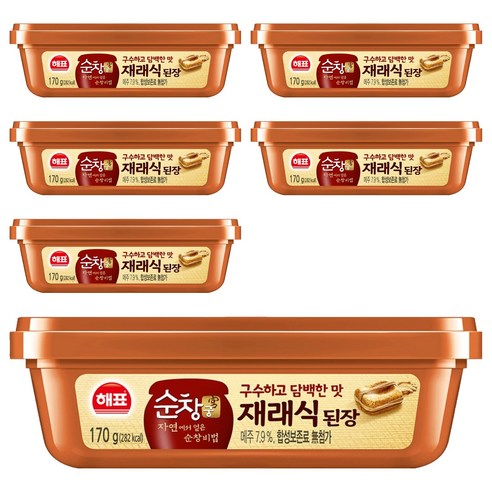 순창궁 재래식 된장, 170g, 6개