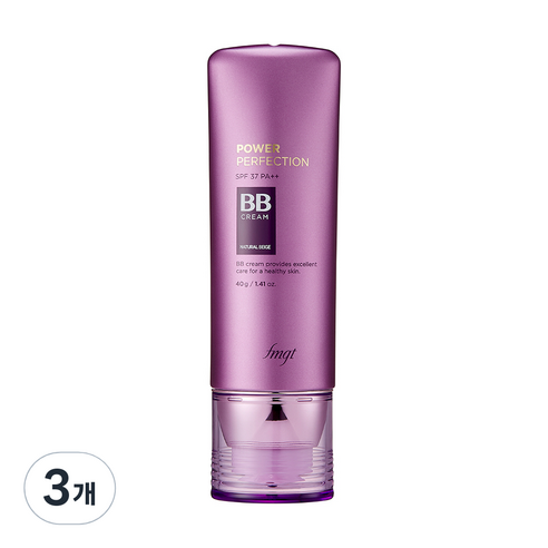 더페이스샵 fmgt 파워 퍼펙션 비비크림 SPF37 PA++, V201 애프리콧 베이지, 40g, 3개