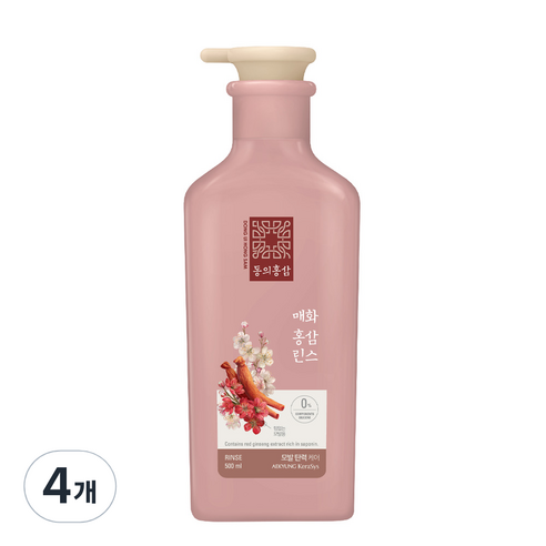 동의홍삼 힘없는 모발용 매화홍삼 린스, 4개, 500ml