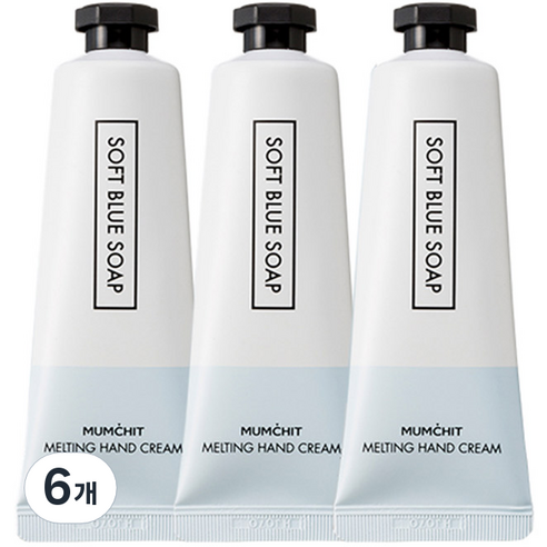멈칫 멜팅 핸드크림 소프트블루 솝, 50ml, 6개