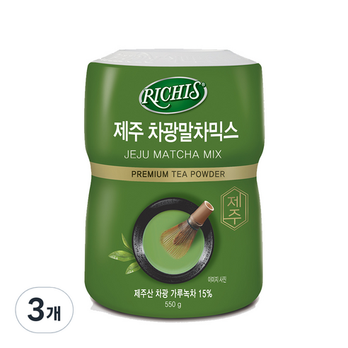 동서 리치스 제주 차광말차믹스 분말, 550g, 3개