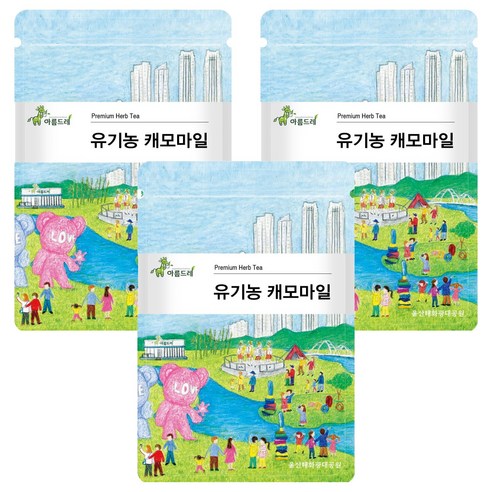 아름드레 유기농 캐모마일 삼각티백, 1.1g, 25개입, 3개