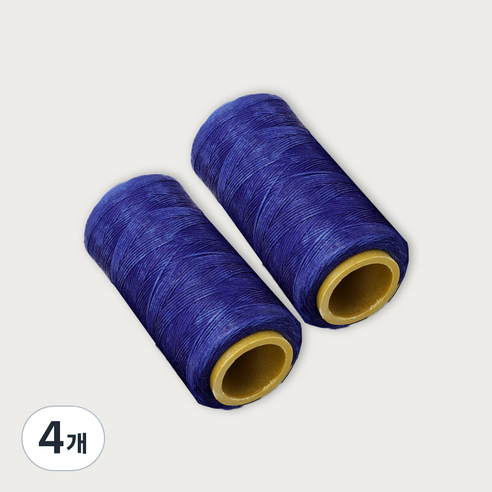 가죽공예 왁스실 초사용 1mm x 220m, 블루, 4개