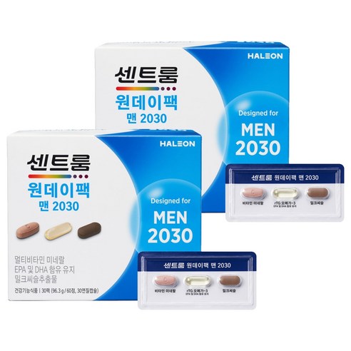 센트룸 원데이팩 맨2030 멀티비타민 96.3g, 2개, 30회분