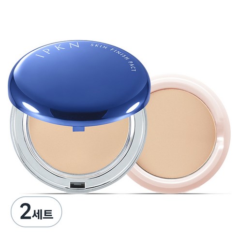 입큰 스킨 피니쉬 팩트 파우더 본품 14g + 리필 11g, 21호 누드베이지, 2개