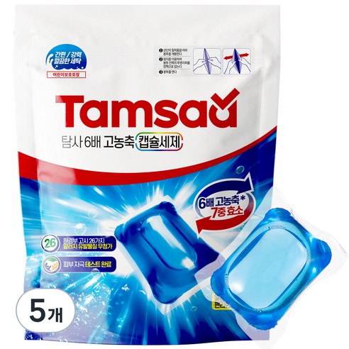 탐사 6배 고농축 캡슐세제 14ml, 60개입, 5개