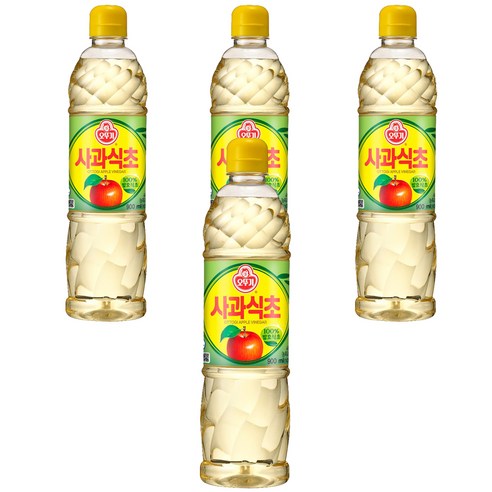 오뚜기 사과식초, 4개, 900ml