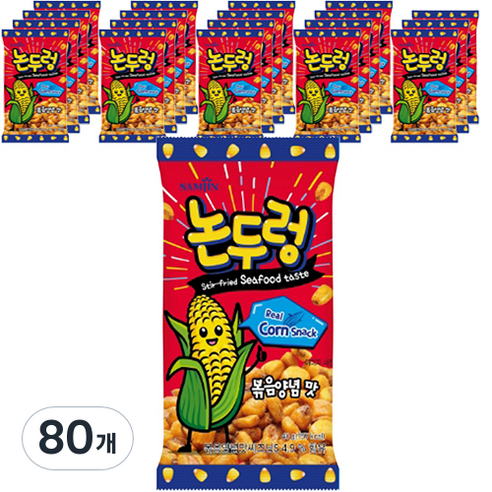 싱싱푸드 추억의 논두렁 옥수수스낵 볶음양념맛, 40g, 80개