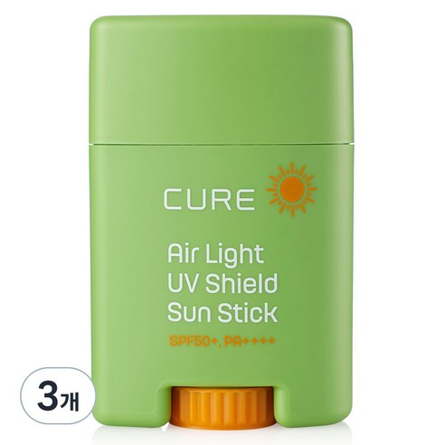 김정문알로에 라센스 로에 큐어 에어라이트 유브이 쉴드 선스틱 SPF50+ PA++++, 20g, 3개