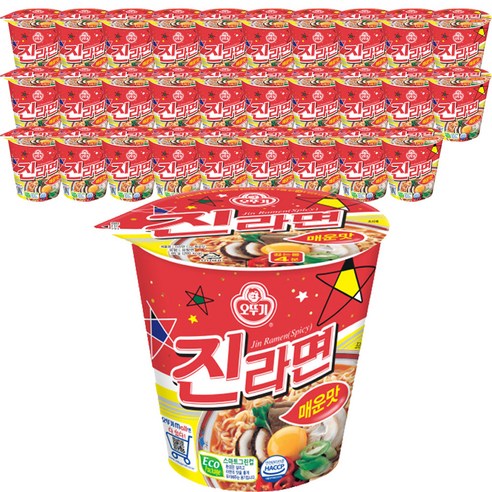 오뚜기 진라면 매운맛 컵 65g, 30개 
면/통조림/가공식품