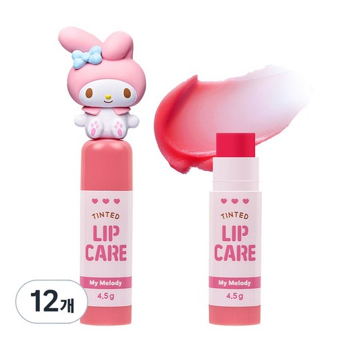 아텍스 산리오캐릭터즈 립케어, 마이멜로디, 4.5g, 12개