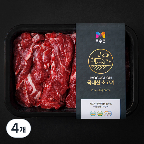 목우촌 국내산 소고기 특수부위 모둠 구이용 (냉장), 400g, 4개