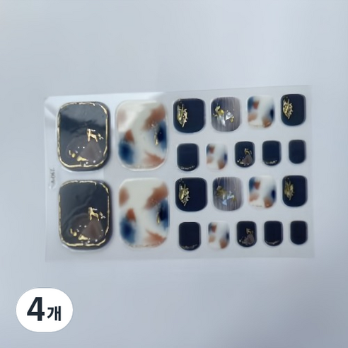 블루코지 패디팁 스티커 대비 발꾸미기, 4개, Type 02