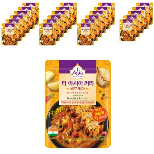 티아시아키친 비프 키마 커리, 170g, 24개