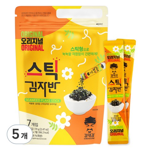 김대감 스틱 김자반 오리지널 7p, 70g, 5개