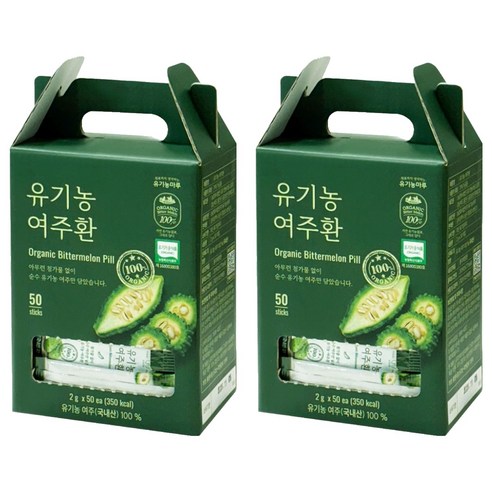 유기농마루 유기농 여주환 스틱 50p, 100g, 2개