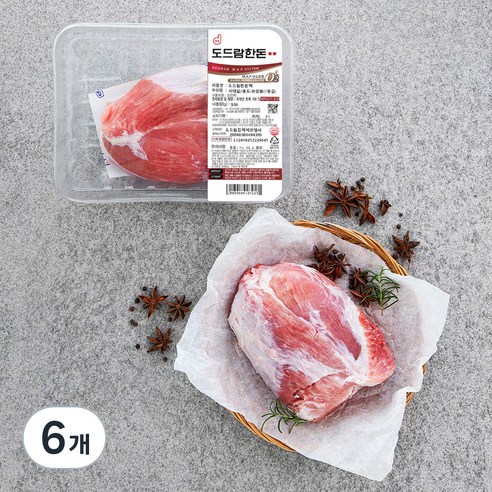 도드람한돈 사태 1등급 보쌈용 (냉장), 500g, 6개