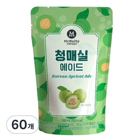 맥널티커피 청매실 에이드, 190ml, 60개