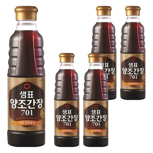 샘표 양조간장 701, 500ml, 5개