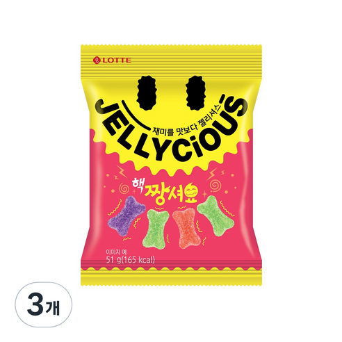 핵짱셔요 후르츠, 51g, 3개
