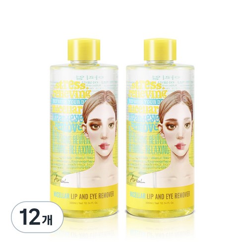 아리얼 릴리빙 미셀라 립앤아이 리무버, 100ml, 12개