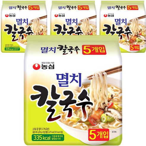 농심 멸치 칼국수, 98g, 20개