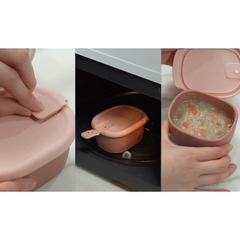 엄마의 마음을 담아, 퍼기 이중밀폐 실리콘 이유식 보관용기로 안전하고 신선한 이유식을
