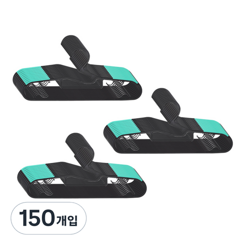 네이쳐리빙 베이직 멀티 논슬립 옷걸이, 민트, 150개
