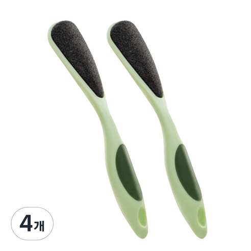 양면 풋 케어 발각질 제거기 그린, 1개입, 4개