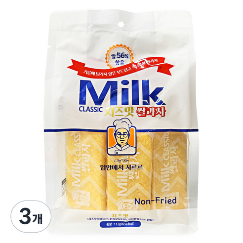 밀크클래식쌀과자 치즈맛, 112g, 3개