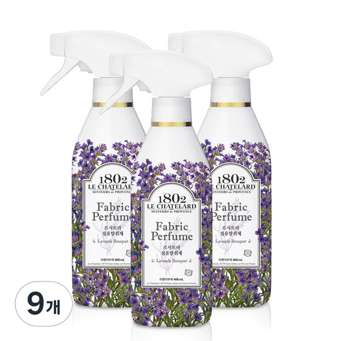 르샤트라1802 섬유탈취제 라벤더부케 본품, 400ml, 9개