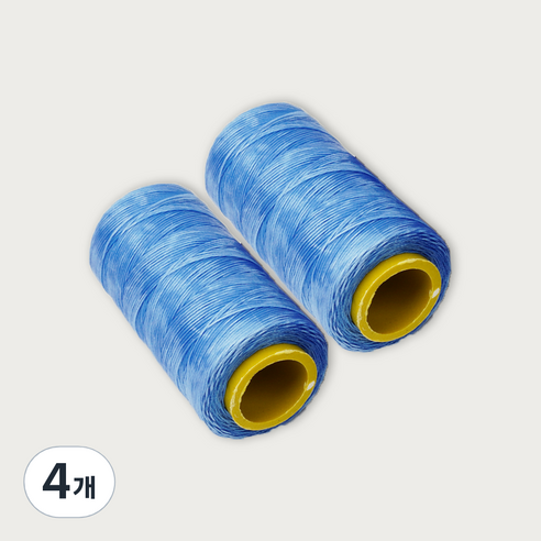 가죽공예 왁스실 초사용 1mm x 220m, 스카이, 4개