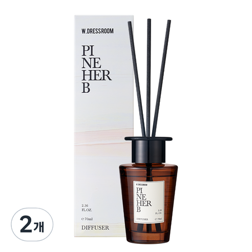 더블유드레스룸 센트 오브 얼스 디퓨저 70ml, 파인허브, 2개