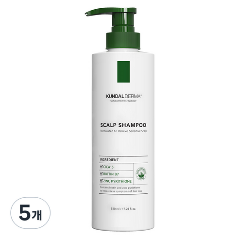쿤달더마 시카 스칼프 탈모샴푸, 510ml, 5개
