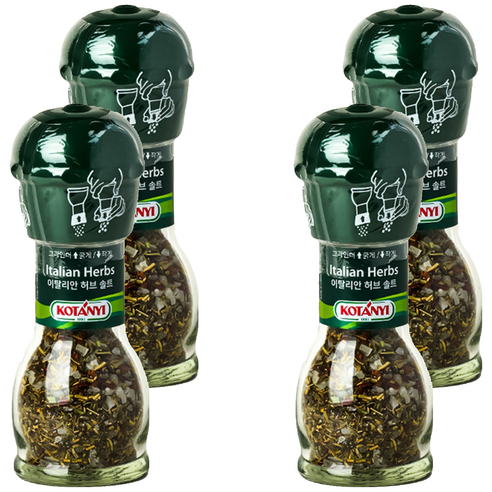 코타니 이탈리안 허브 솔트 그라인더, 37g, 4개