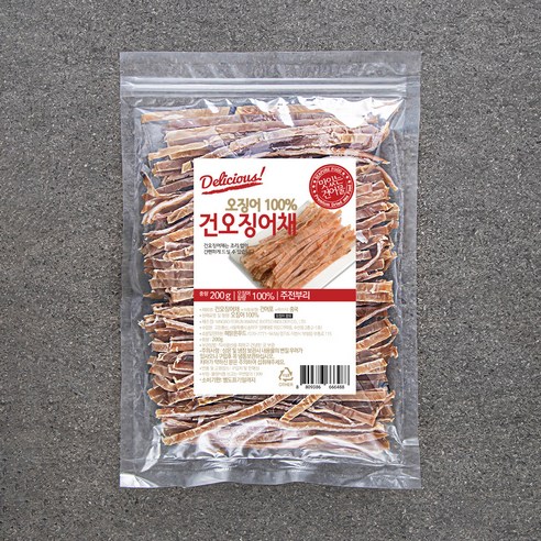 해맑은푸드 건오징어 채 (냉동), 400g, 1개